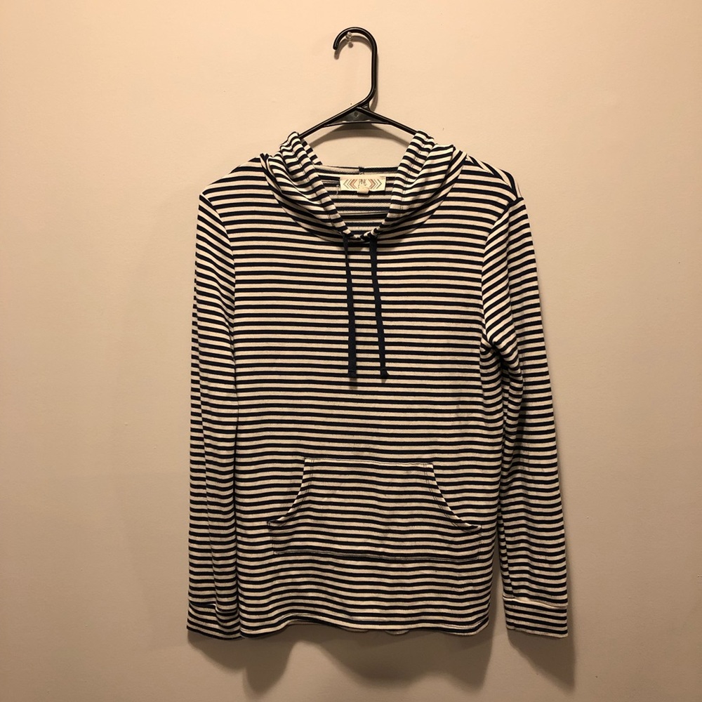 Pink Rose Stripped Hoodie